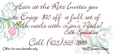 Call Lan's Nails for  $10 off of your next full set of silk nails!